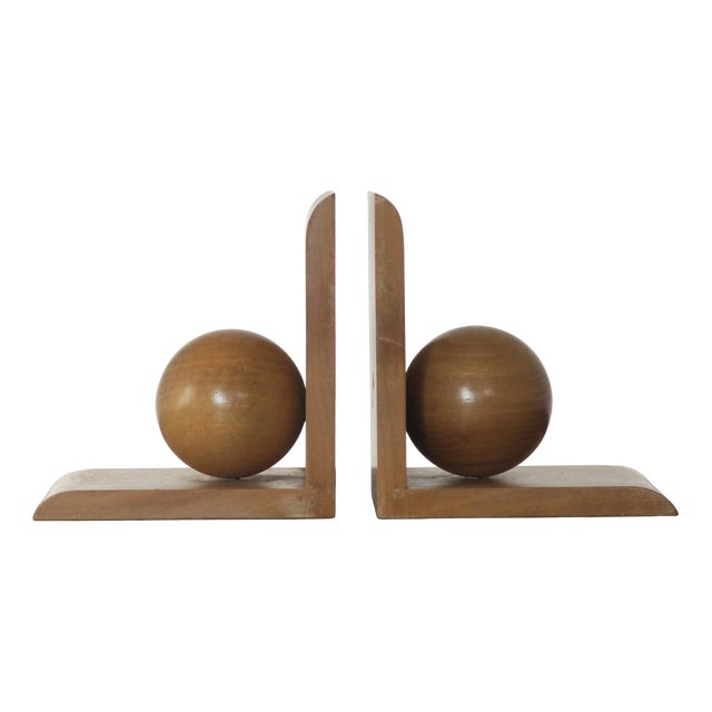 Mid-Century Modern Wooden Bookends, 1960s, Set of 2 For Sale