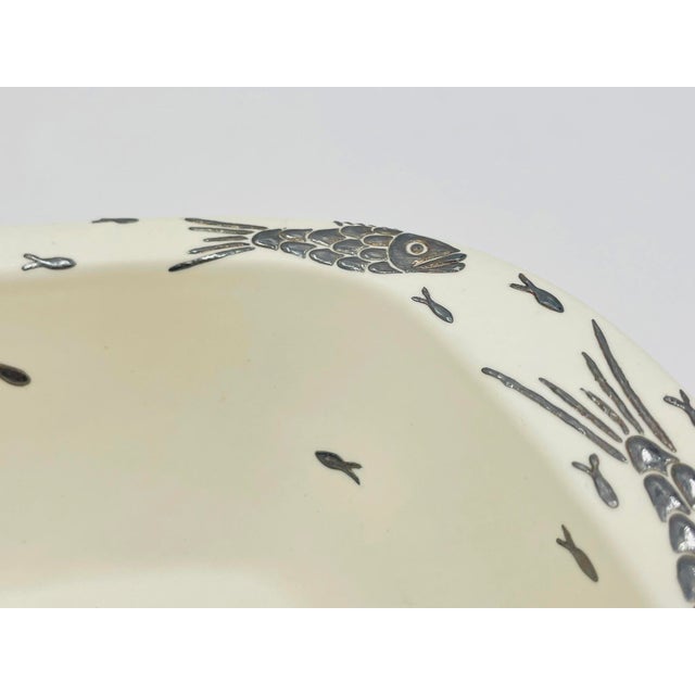 Vintage Emilia Castillo Porcelain & Pure Silver Serving Bowl, Mexican Modern For Sale - Image 14 of 18