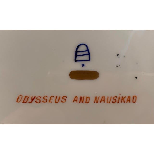 Royal Vienna Hand Painted Odysseus and Nausikao Artist Signed H. Seele Plate For Sale - Image 10 of 10