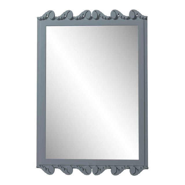 Fleur Home Garden District Laurel Rectangle Mirror in Gunmetal, 36x48 For Sale