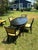 Black Vintage Wisconsin Chair Co. Dining Table + 6 Chairs – Made in Usa For Sale - Image 8 of 11