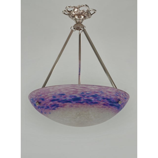 Charles Schneider French Art Deco Pendant Light by Charles Schneider 1920s France For Sale - Image 4 of 9