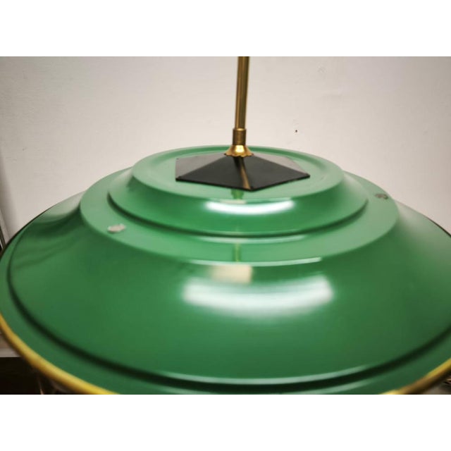 Black Vintage Suspension Lamp, 1950s For Sale - Image 8 of 13