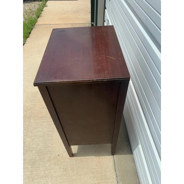 Antique Oak Wood Vintage Nightstand Traditional American Rustic Cabinet For Sale - Image 10 of 10