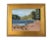 Osage River Missouri Landscape Seascape Oil Painting Displayed in a Custom Antiqued Gold Wood Frame For Sale - Image 9 of 9