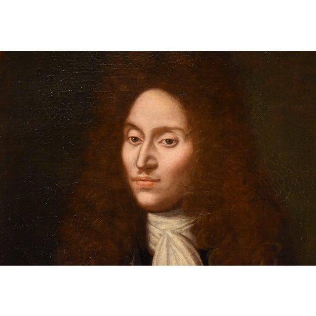 John Michael Wright, Portrait of a Gentleman, 1670, Oil on Canvas For Sale - Image 4 of 16