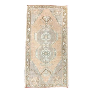 Turkish Mini Rug Oriental Hand Knotted Vintage Rug 1'8" x 3'2" #17748 For Sale