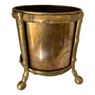 Vintage Maison Baguès Style Brass Cachepot For Sale
