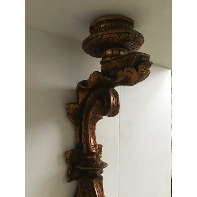Mid 20th Century French Louis XV-Style Gilt Candle Sconce For Sale - Image 10 of 12