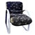 A set of 4 nearly impossible to locate and acquire vintage unmarked rounded cube shaped chairs with plush forest green...
