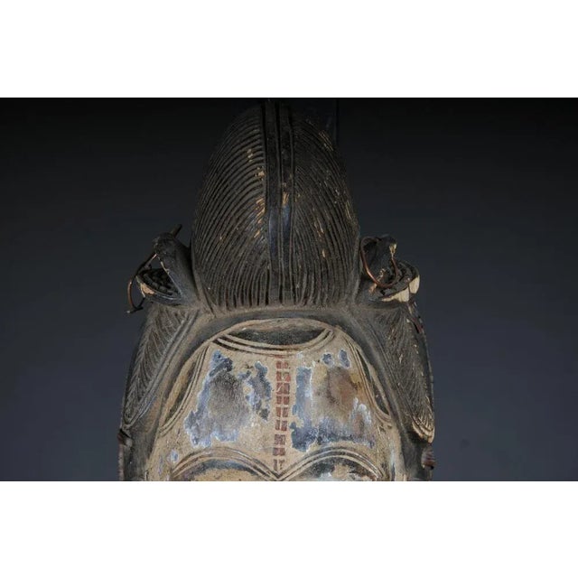 Antique Carved Wooden Face Mask For Sale - Image 4 of 13
