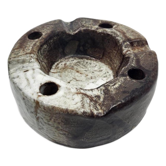 Vintage Ceramic Stoneware Ashtray, 1950s For Sale