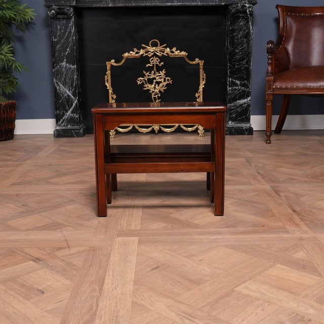 Brown Niagara Furniture Mahogany Bed Step For Sale - Image 8 of 11