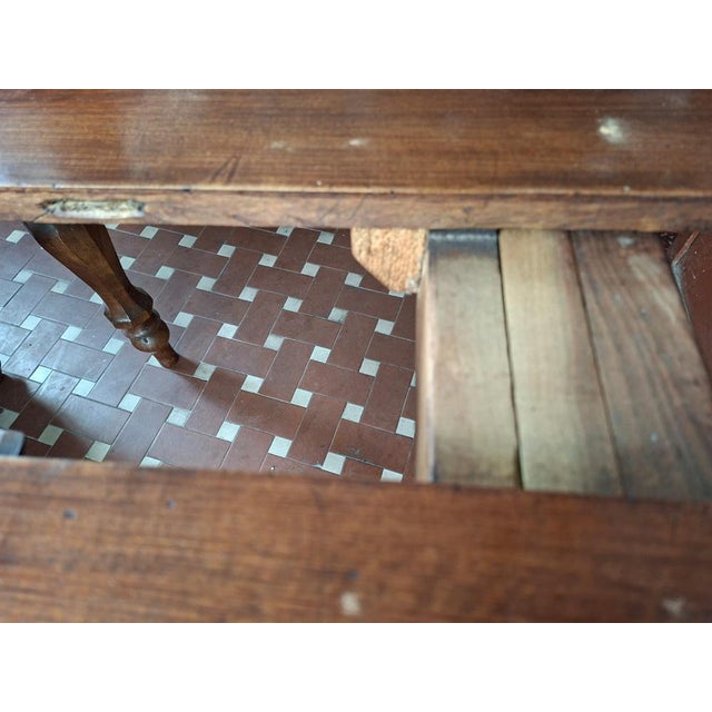 Antique Round Extendable Table in Wood, 1850 For Sale - Image 6 of 11