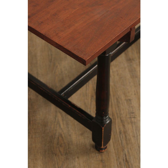 Farmhouse Style Cherry Top Painted Base Dining or Breakfast Table For Sale - Image 12 of 18