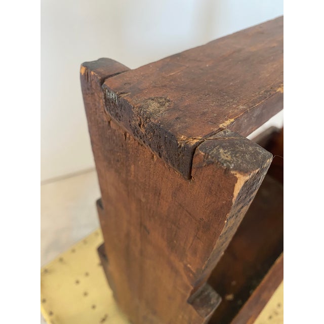 Folk Art Primitive Tool Caddy Display Box For Sale - Image 16 of 17