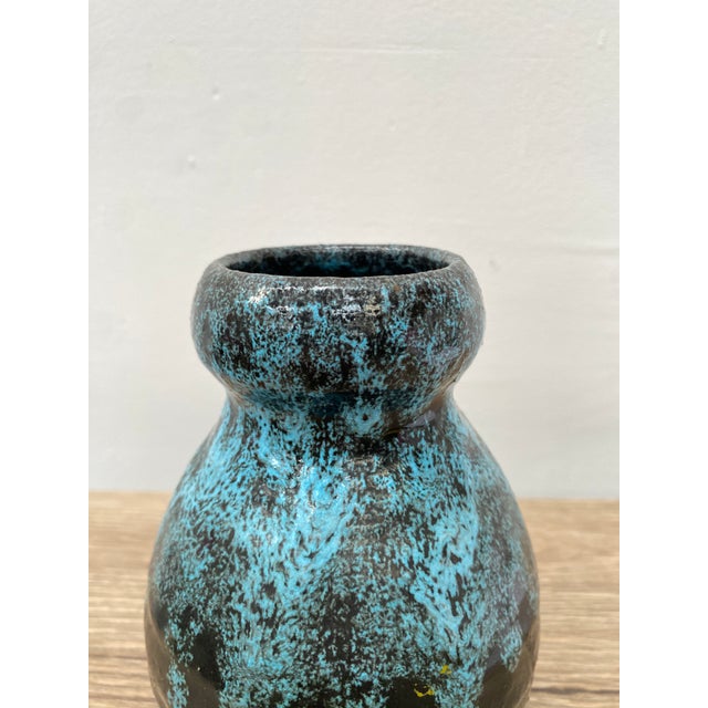 Black Blue and Black Ceramic Vase in Chamotte Clay from Accolay, 1960s For Sale - Image 8 of 11