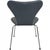 Gray Seven Chairs in Grey Leather by Arne Jacobsen, 1986, Set of 6 For Sale - Image 8 of 18