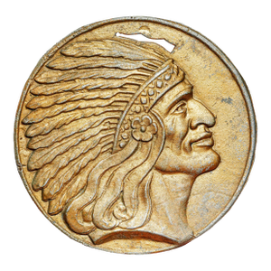 Antique Art Nouveau Native American Indian Chief Wall Plaque Medallion Western American Style