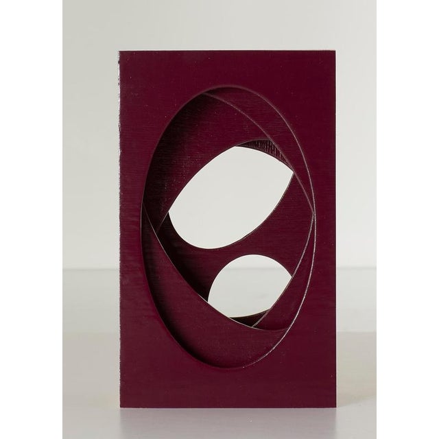 Contemporary Tall Circle Cube Series 12 Wall Sculpture in Birch Plywood by A Hint of Neon For Sale - Image 3 of 6