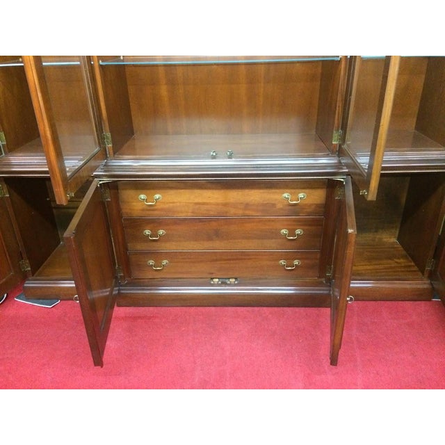 Breakfront Cabinet by Hickory Furniture (American Masterpiece by Hickory). Two Piece Cabinet For Sale - Image 12 of 12