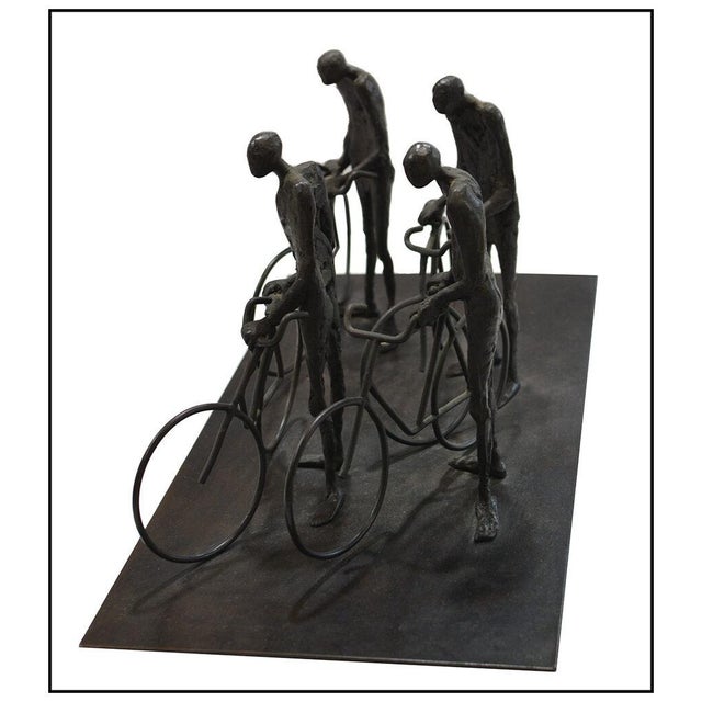The artwork here, "Ancient Bikers", is a wonderful depiction of men and their bicycles, that is saturated with acute...