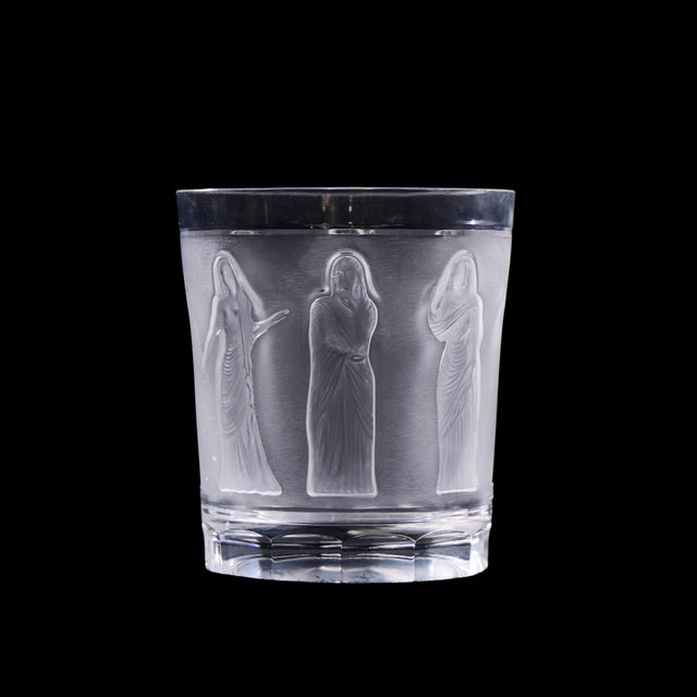 Lalique French Femmes Crystal Whiskey Tumbler Glasses - Set of 10 For Sale In Chicago - Image 6 of 8