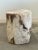 W13 D13 H16 Single petrified stool that has both wooden and stone components. This unit was originally wood that has been...