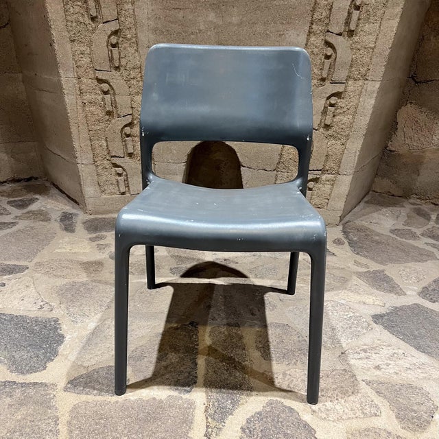 Vintage Knoll Gray Stackable Patio Side Chairs Spark Don Chadwick - Set of 3 For Sale - Image 11 of 12