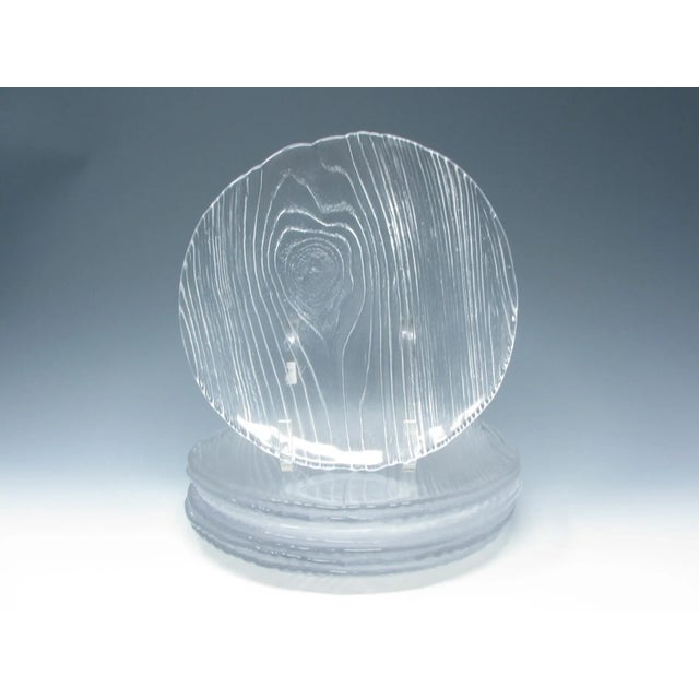 Vintage Skruf Crystal Plates With Woodgrain Design by Bengt Edenfalk - 8 Pieces For Sale - Image 11 of 11