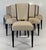 Elegant set of ten French chairs in the late Art Deco style, distinguished by their refined presence and sophisticated...