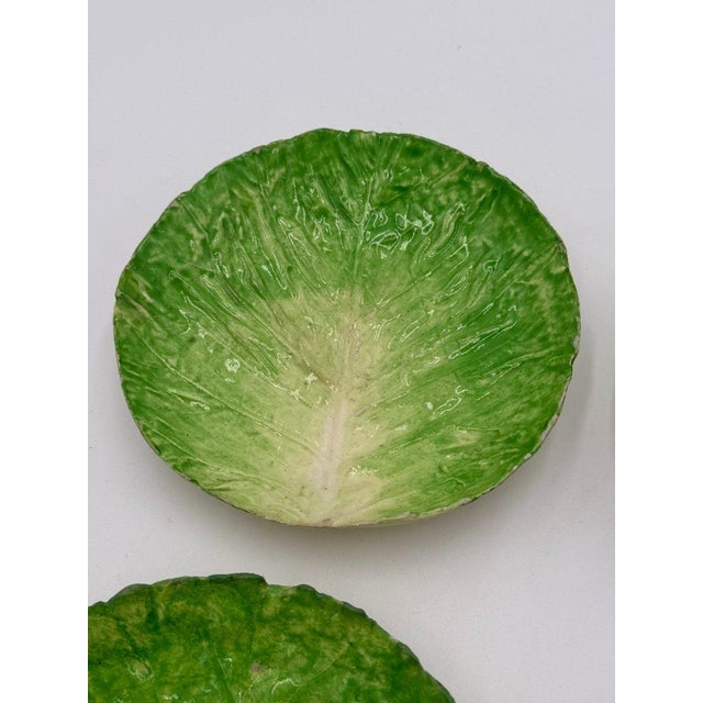 Ceramic Late 19th Century Eb Napoli Italian Majolica Lettuceware Plates - Set of Four For Sale - Image 7 of 16