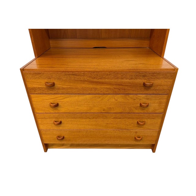 Domino Vintage Danish Modern Domino Møbler 2-Piece Teak Bookcase For Sale - Image 4 of 8