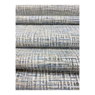 1.8 Yard of Cowtan & Tout Griffin Ice Aqua Blue Sage Green MCM Mid Century Modern Chenille Water Resistant Upholstery Fabric For Sale