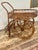 French Riviera Rattan Bar Cart Audoux & Minet 1950s For Sale In Naples, FL - Image 6 of 11