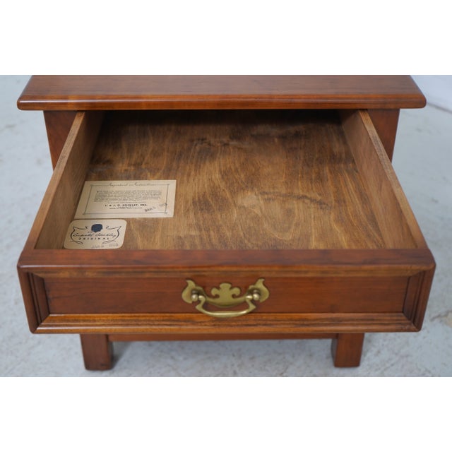 1960s Pair of Stickley Cherry Valley End Tables For Sale - Image 5 of 18