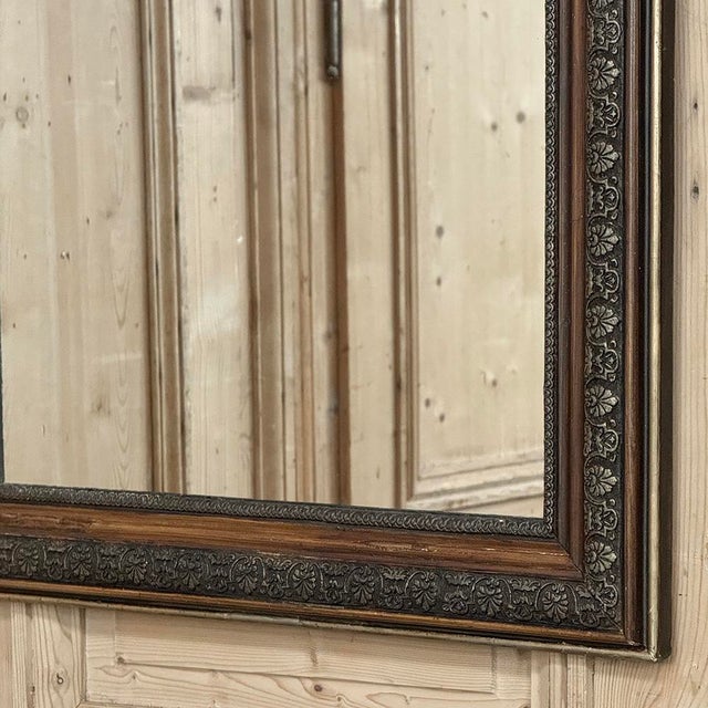 Antique French Napoleon III Mirror in the Louis XVI Style With Lovebirds For Sale - Image 13 of 18