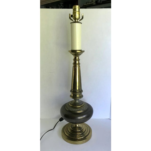 Vintage Hollywood Regency Brass Table Lamp For Sale In Los Angeles - Image 6 of 6