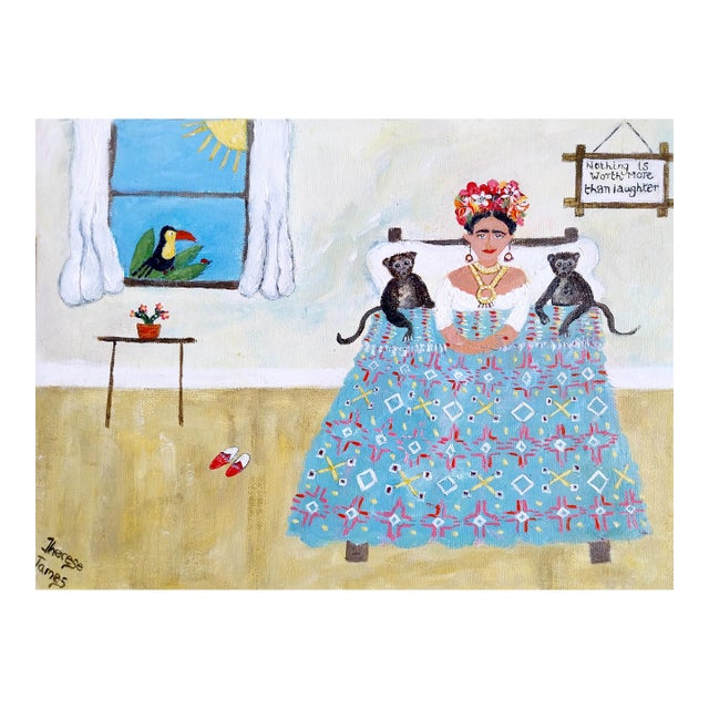 Companions in a Quilt, Frida Kahlo by Therese James For Sale