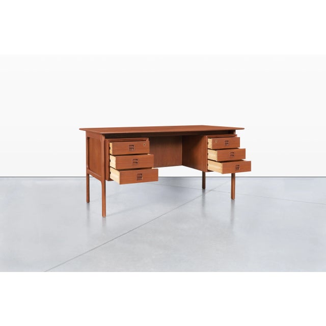 Brouer Møbelfabrik 1960s Danish Modern Teak Desk With Bookcase by Erik Brouer for Brouer Mobelfabrik For Sale - Image 4 of 12
