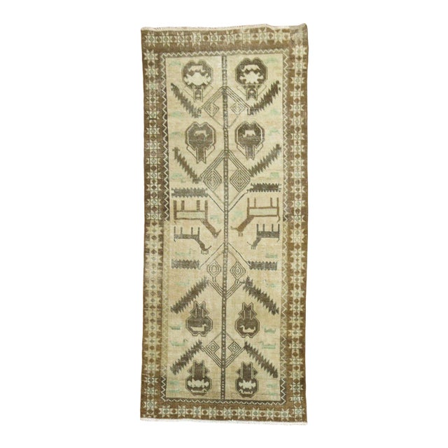Vintage Tribal Pictorial Runner - 3' x 6'9" For Sale