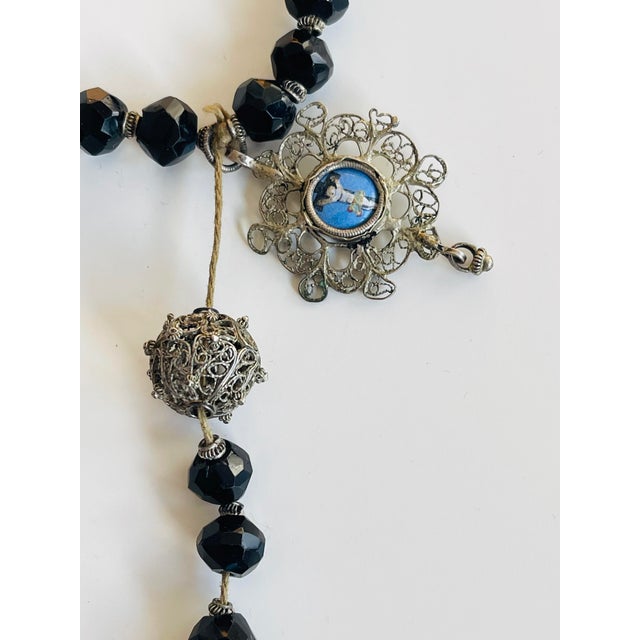 Gorgeous Antique Silver Filigree Catholic Rosary Religious For Sale In Miami - Image 6 of 8