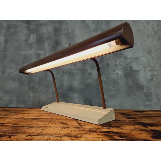 Beige Vintage Desk Lamp, 1960s For Sale - Image 8 of 11