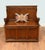 Gold Jacobean Revival Oak Monk's Settle Bench, 1910s For Sale - Image 8 of 8