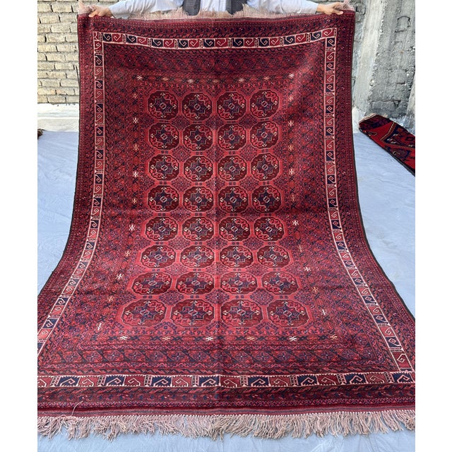 Fine Quality Red Bokhara Hand-Knotted Wool Rug - 7'9" X 5'5" For Sale - Image 11 of 16