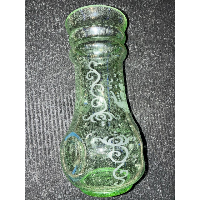 This stunning vase is a prime example of the famous "Verrerie de Biot" style from the Provence region of France. It...