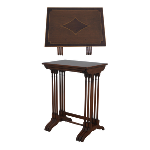 High Quality Inlaid Mahogany Nesting Stack Tables