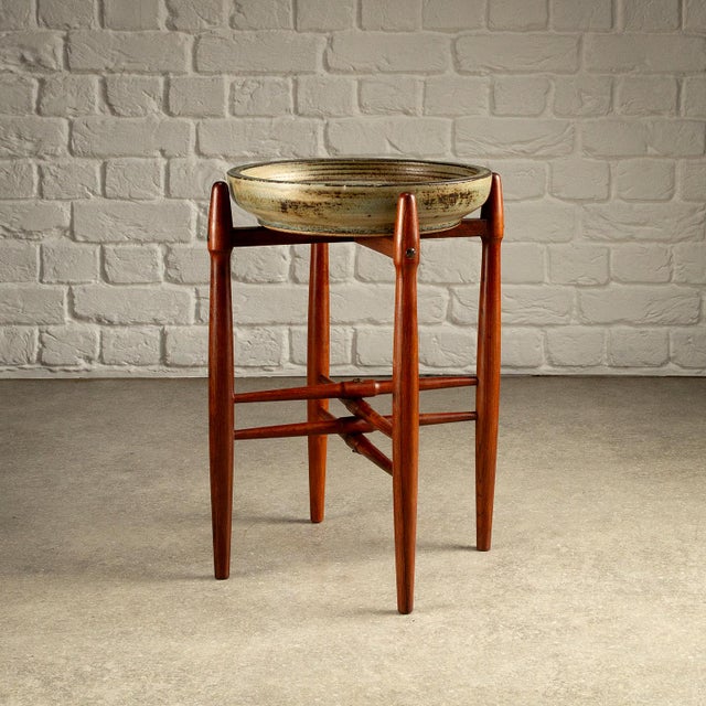 Teak and Ceramic Side Table by Poul Hundevad and Jørgen Mogensen, Denmark, 1960s For Sale - Image 6 of 17
