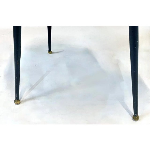 Dark Gray Mid-Century Modern Marble Kidney Side Table For Sale - Image 8 of 8