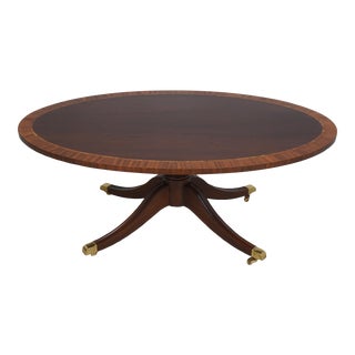 Stickley Colonial Williamsburg Elliptical Mahogany Coffee Table For Sale